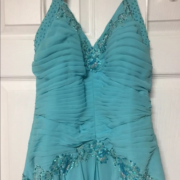•Alyce Designs• Turquoise Prom Dress - Picture 2 of 8